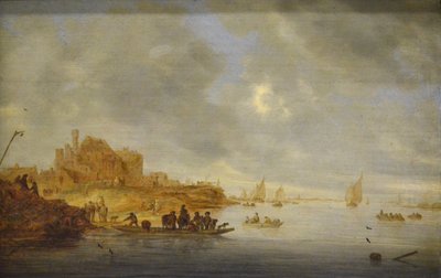 The Ferry by Salomon van Ruisdael or Ruysdael